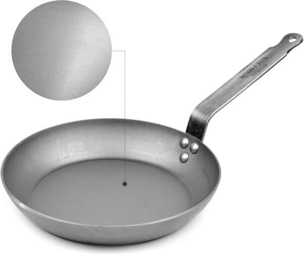 Mauviel MSteel 11 inch black carbon steel frying pan
