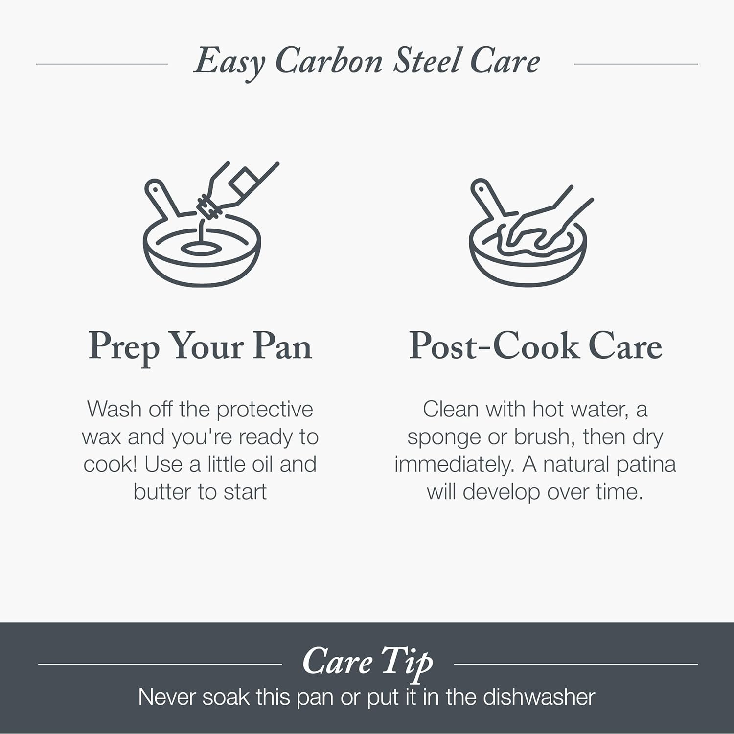 Merten and Storck 12 inch pre-seasoned carbon steel frying pan - view 4