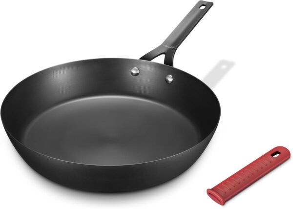 Yonida 10 inch pre-seasoned carbon steel frying pan