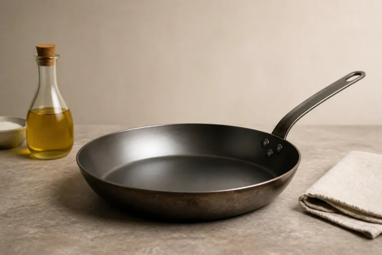 Best carbon steel pan for beginners with oil and cloth