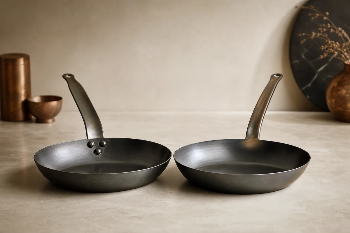 de Buyer vs Matfer Bourgeat carbon steel pan comparison