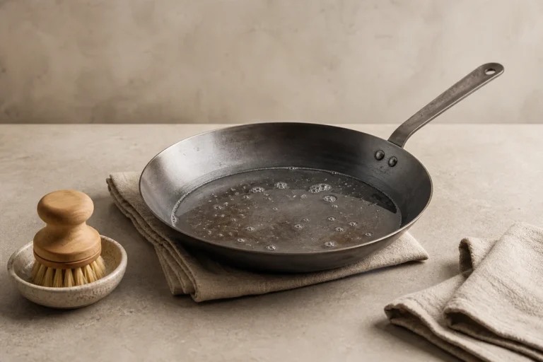 How to Clean a Made In Carbon Steel Pan