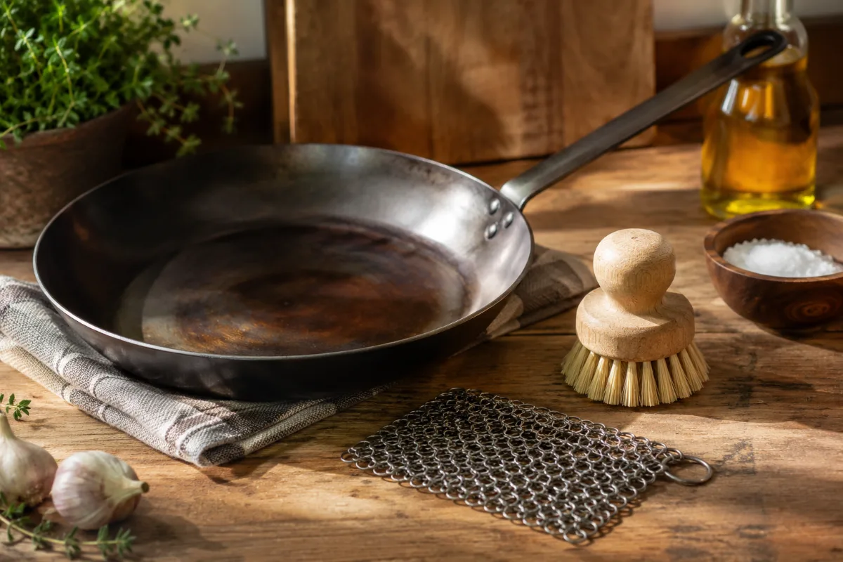 Carbon steel care accessories to pair as a gift