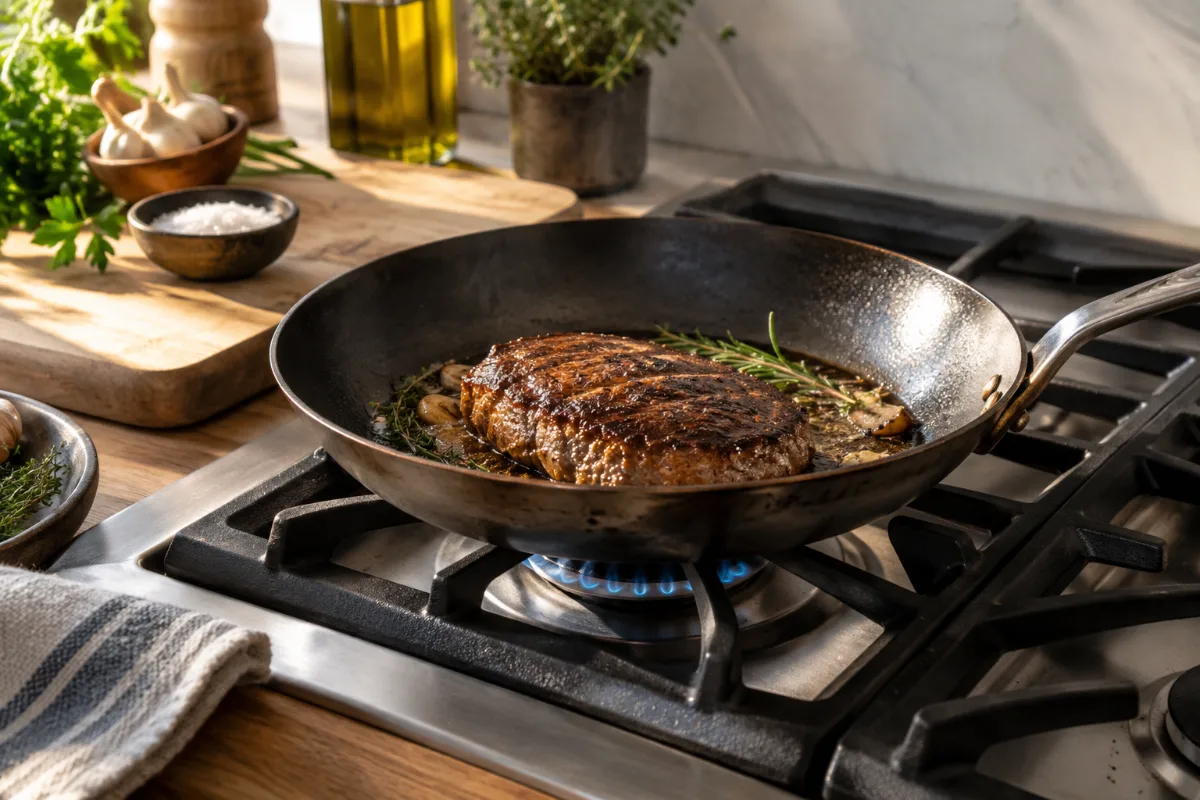 Matching a carbon steel pan to the correct burner size to prevent warping