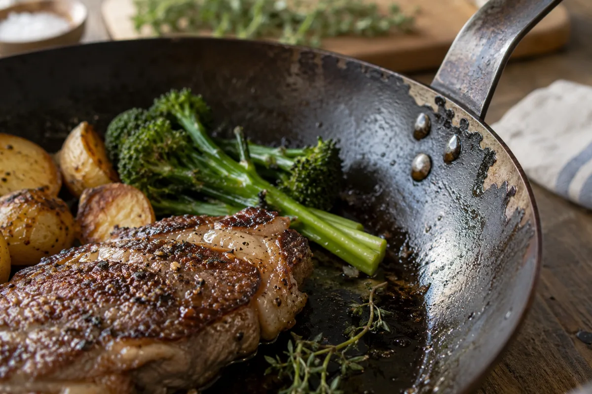 Carbon steel seasoning flaking and peeling at the edge