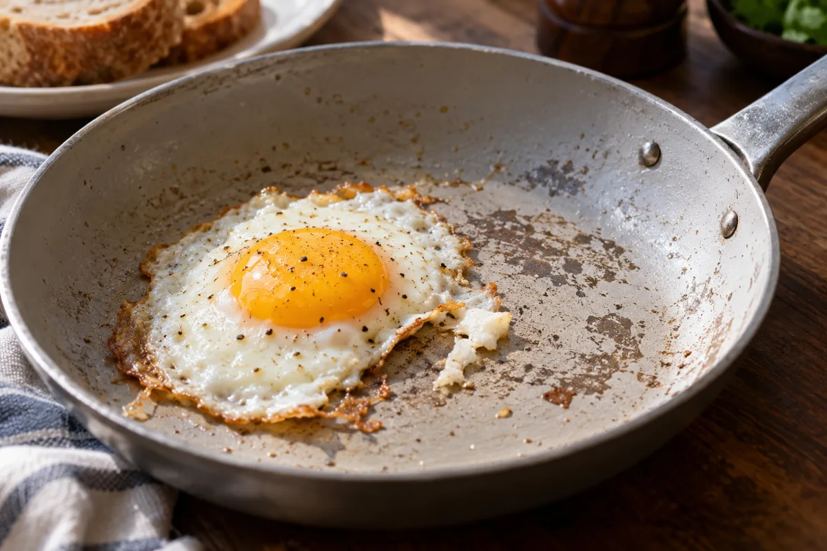 Worn ceramic nonstick coating losing its release