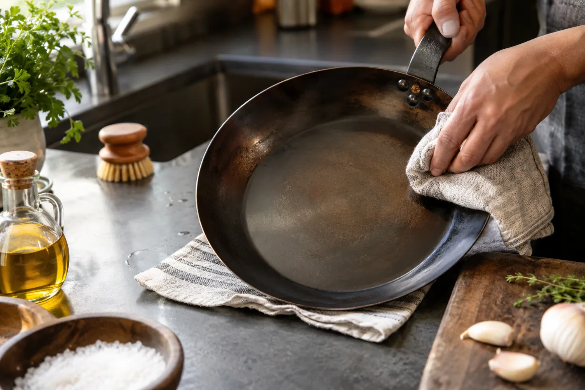 How To Care For A Carbon Steel Pan guide image 4