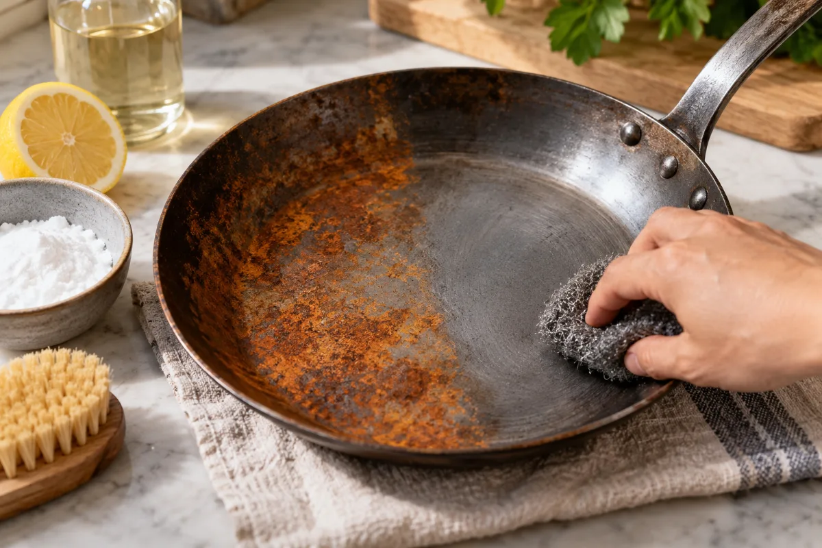 How To Remove Rust From Carbon Steel Pan guide image 3