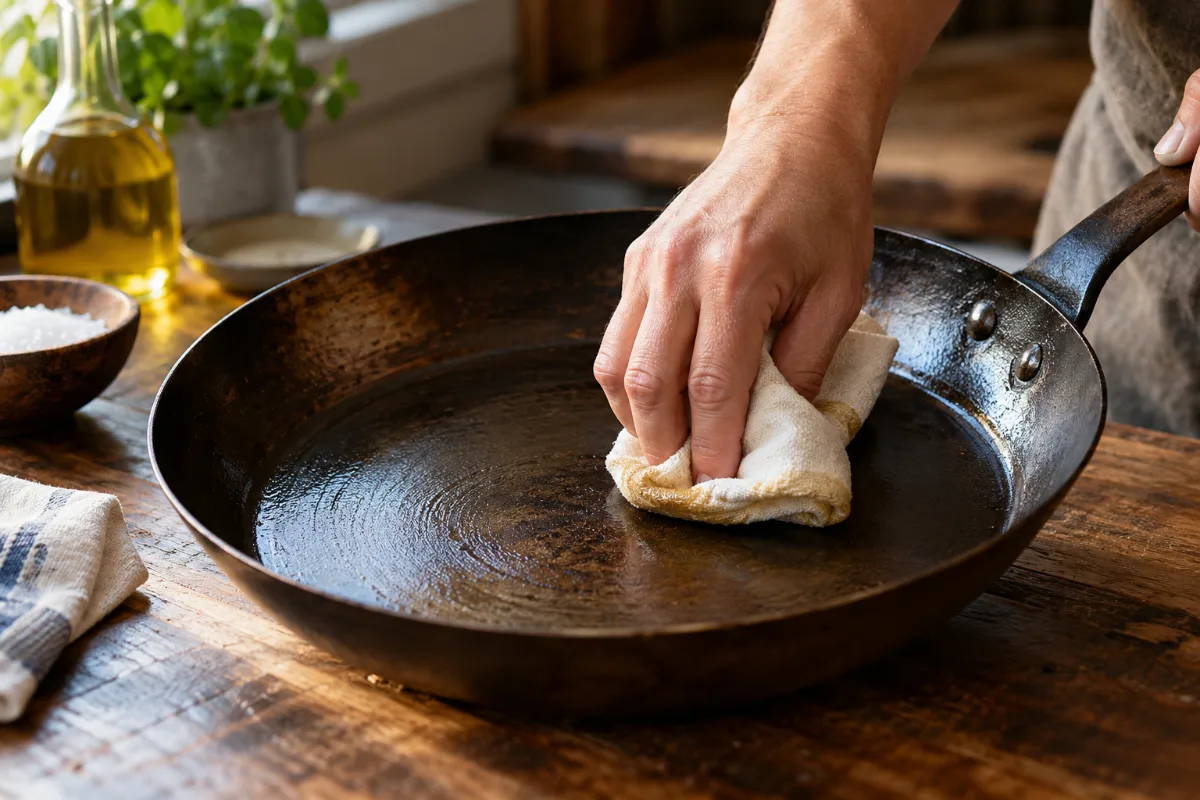 How To Reseason A Carbon Steel Pan guide image 3