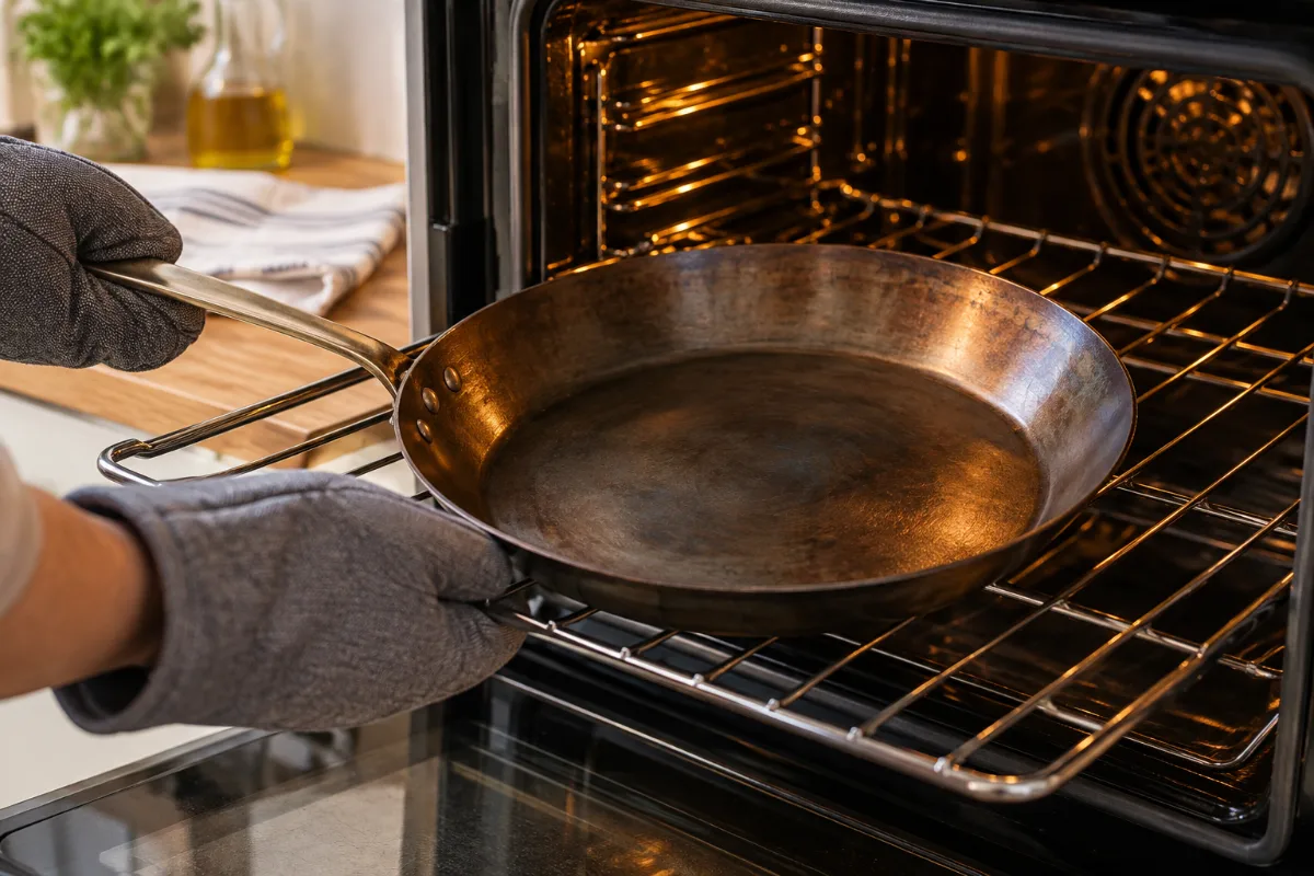 How To Season Carbon Steel Pan In Oven guide image 3