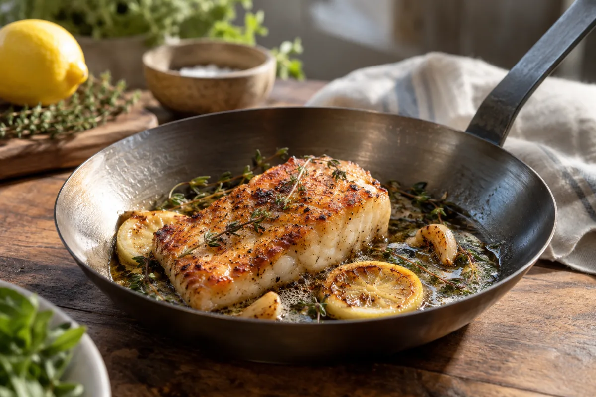 Matfer Bourgeat carbon steel pan with a rivet-free interior