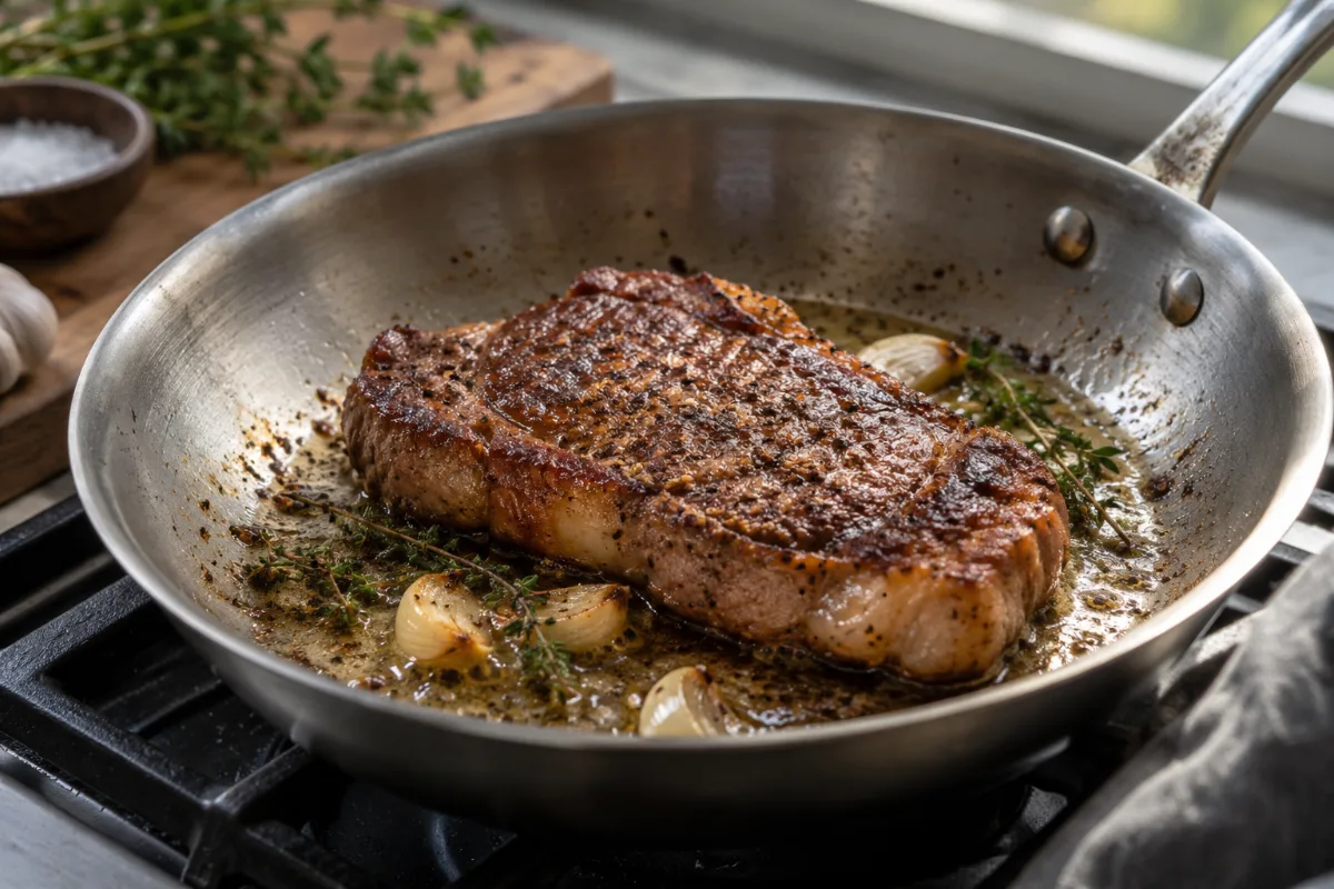 Testing sear performance in a Matfer Bourgeat pan